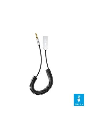 SHAZA USB Wireless Bluetooth Araç Kiti Hifi Stereo Ses Alıcısı Aux 3.5mm Jack Adaptörü Bluetooth 5.0