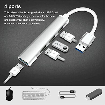 Shaza USB 4in1 Hub Adaptör USB 3.0 Çoğaltıcı