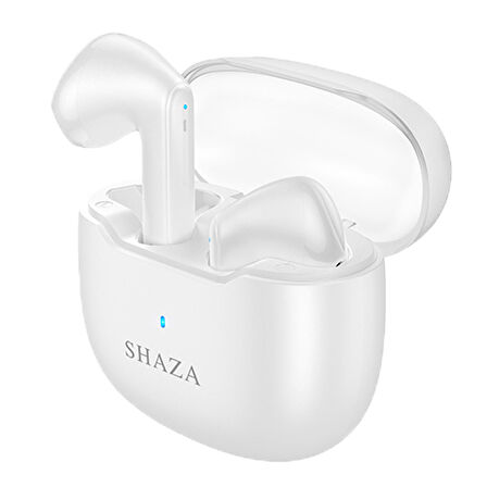 SHAZA Air7 Gürültü Azaltma ENC 4 Mikrofonlu Bluetooth 5.3 TWS Kulaklık Beyaz