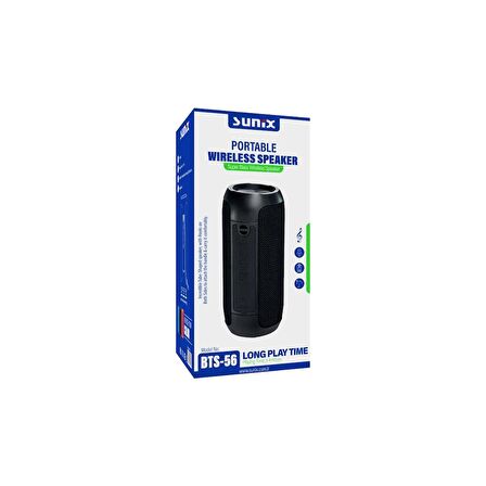 Sunix Süper Bass Taşınabilir Bluetooth Hoparlör Siyah BTS-56