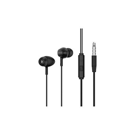 Sunix Stereo Mikrofonlu 3.5mm Kulak İçi Kablolu Kulaklık Siyah SX-16