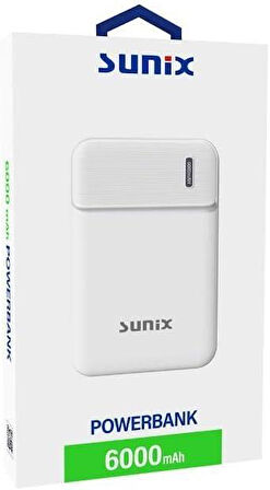 Sunix PB-21 Beyaz 6000 mAh Powerbank Teşhir