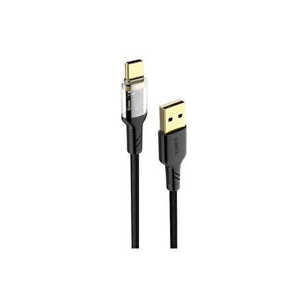 Sunix 3.4A Type-C Şarj ve Data Kablosu Siyah SC-85