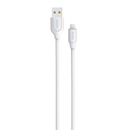 Shaza USB- Lightning 1M 2.4A Destekli Şarj ve Data Kablosu SG2003UL/WT