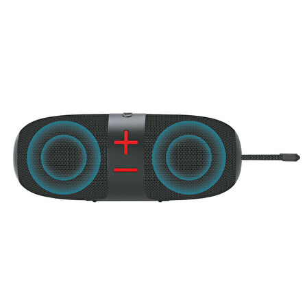 Shaza 16W Ekstra Bass Dahili Mikrofon, Aux, SD Kart, USB Girişli Wireless Hoparlör Siyah