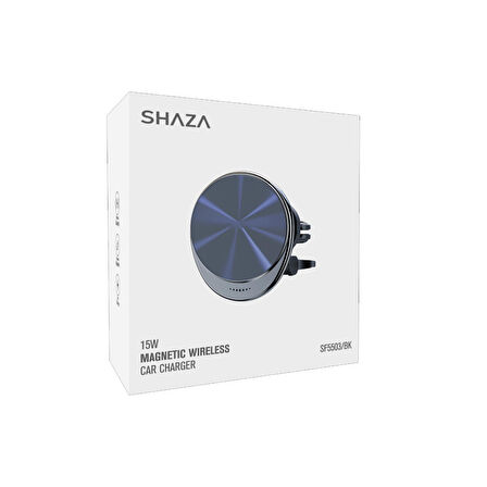 Shaza SF5503 Magsafe Uyumlu 15W Kablosuz Şarj 2in1 Araç İçi Telefon Tutucu