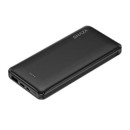 Shaza 4in1 10000 mAh Hızlı Şarj Powerbank Siyah 