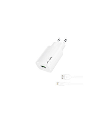 2.6A USB-A Girişli Lingtning(iPhone/iPad) Kablolu Şarj Seti