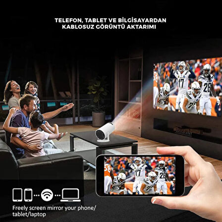 Hakopro H96 Mini Android 11.0 1080p Taşınabilir Projeksiyon Cihazı