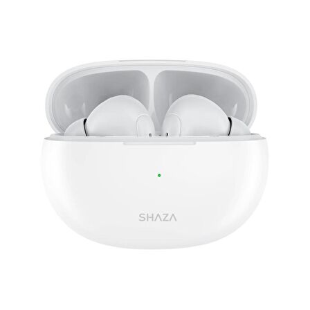 Shaza Air8 4 Mikrofonlu ENC 400 mAh TWS Silikonlu Bluetooth Kulakiçi Kulaklık Beyaz