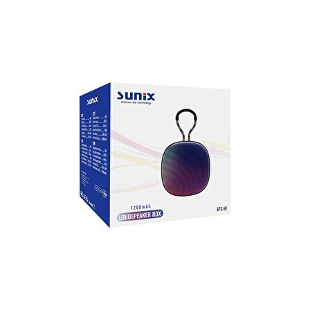 Sunix 1200 Mah 5W Taşınabilir Kancalı Bluetooth Hoparlör BTS-98