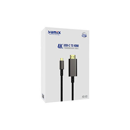 Sunix 4K Usb-C HDMI 185 Cm Görüntü Aktarım Kablosu HD-03