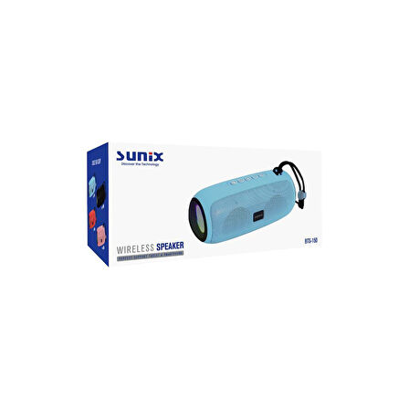 Sunix 1200 Mah 5WX2 Bluetooth Hoparlör Mavi BTS-150