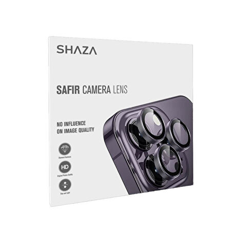 SHAZA Iphone 16/16 Plus İle Uyumlu Darbeye Dayanıklı Mekanizmalı Safir Kamera Lens Koruyucu Mavi