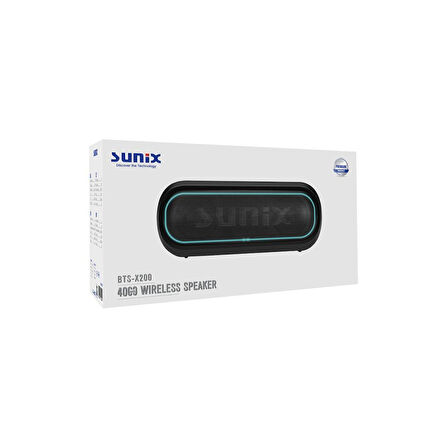 Sunix 4000 Mah 50W Bluetooth Hoparlör Siyah BTS-X200