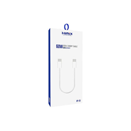 SUNIX 60W USB-C SHORT ŞARJ KABLOSU