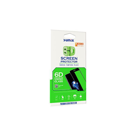 Sunix Iphone 16 Pro Max ile Uyumlu 6D Hayalet Temperli Ekran Koruyucu Cam Siyah 2 ADET