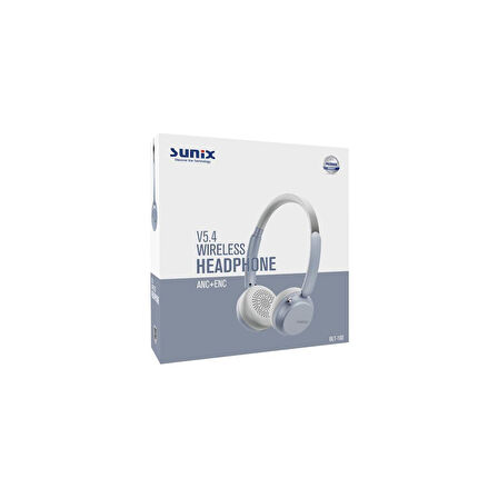 Sunix ANC+ENC 300 Mah Kablosuz 5.4 Kulak Üstü Bluetooth Kulaklık Mavi BLT-100