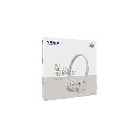 Sunix ANC+ENC 300 Mah Kablosuz 5.4 Kulak Üstü Bluetooth Kulaklık Beyaz BLT-100