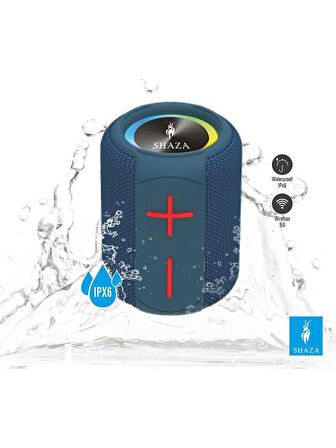 SHAZA SS4506/BL Taşınabilir 8W Ses Çıkışı RGB Bluetooth Hoparlör Mavi