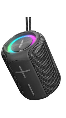SHAZA SS4506/BK Taşınabilir 8W Ses Çıkışı RGB Bluetooth Hoparlör Siyah 