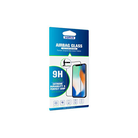 Sunix Iphone 14 Pro Max Uyumlu Silikon Köşeli Kırılmaz Airbag Ekran Koruyucu Cam 3 Adet