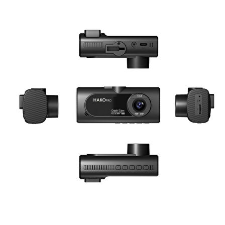 Hakopro 1080P Ön ve Arka Kameralı 2.0" IPS HD Ekran, Wifi ve G Sensörlü Akıllı Araç Kamerası CMR100