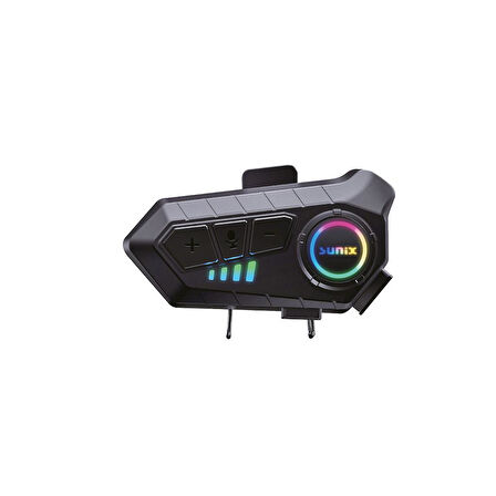 Sunix 1000 Mah IPX6 Su Geçirmez V5.3 Intercom Motosiklet Kask Kulaklığı NTR-101