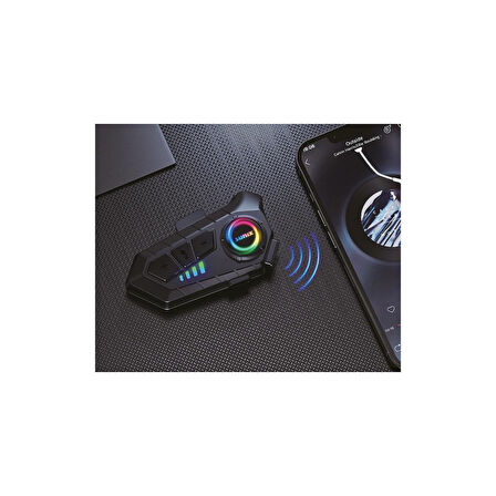 Sunix 1000 Mah IPX6 Su Geçirmez V5.3 Intercom Motosiklet Kask Kulaklığı NTR-101