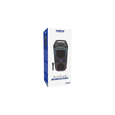 Sunix 20W 3600 Mah Kablosuz Mikrofonlu TWS Bluetooth Hoparlör BTS-480