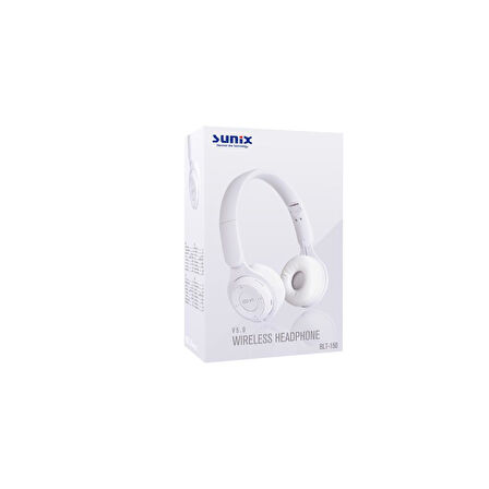 Sunix 120 Saat Bekleme Süreli V5.0 Kulak Üstü Bluetooth Kulaklık Beyaz BLT-150