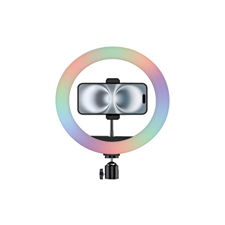 Sunix 12 Inç Led Işıklı Telefon Tutuculu  Selfie Makyaj Işığı MJ-33
