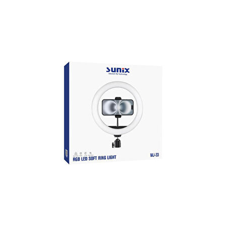 Sunix 12 Inç Led Işıklı Telefon Tutuculu  Selfie Makyaj Işığı MJ-33