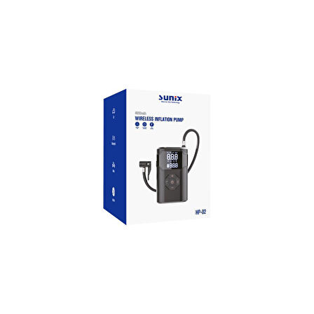 Sunix 4000 Mah Dijital Ekranlı 5 Mod Kablosuz Hava Kompresörü HP-02