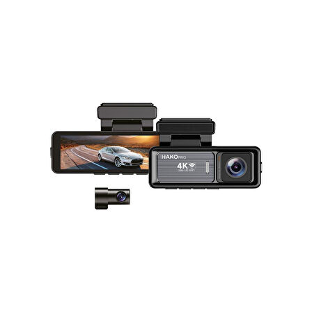 Hakopro 4K+1080P Ön ve Arka Kameralı 3.2” IPS HD Ekran ve Wifi Destekli Akıllı Araç Kamerası CMR150