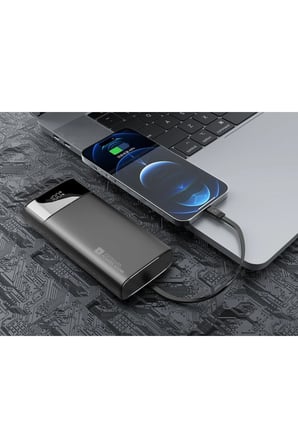 Shaza 20.000 Mah 22.5W Kendinden Kablolu Taşınabilir Şarj Cihazı