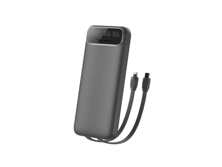 Factor-M 10.000 Mah Kendinden Kablolu Taşınabilir Şarj Cihazı- Siyah