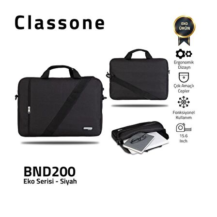 Classone BND200 15,6 Laptop Notebook El Çantası + X1 Rgb Gaming Speaker