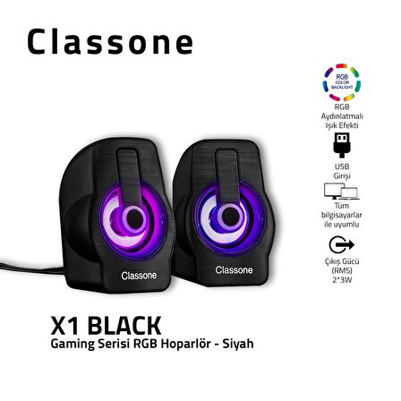 Classone BND200 15,6 Laptop Notebook El Çantası + X1 Rgb Gaming Speaker