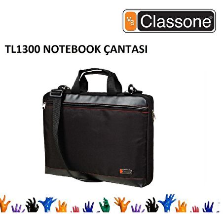 Classone 13"-14" Siyah Notebook Çantası