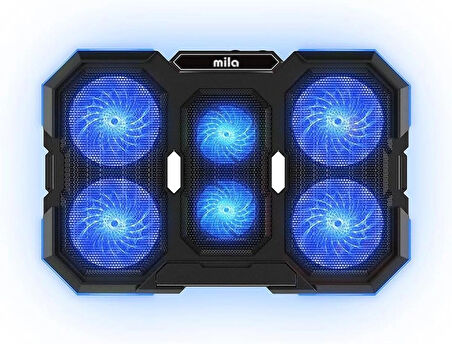 Classone Mila Serisi M6 R-TYPE 13-17 inch Uyumlu 2200 RPM, RGB Işıklı, 6 Fan, Telefon Stand, 2 USB Notebook Soğutucu Stand