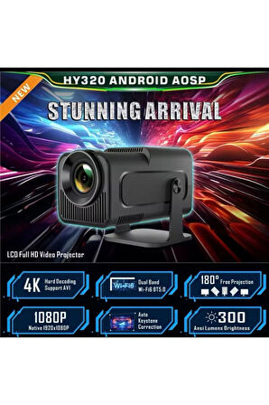 Technow Taşınabilir Game Projektör Full Hd 1080P 4k HY320 Projeksiyon Gamepad