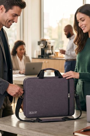 Classone XYZ Serisi XYZ-T24 15.6 Uyumlu Unisex  Macbook Laptop Notebook El ve Omuz Çantası Gri