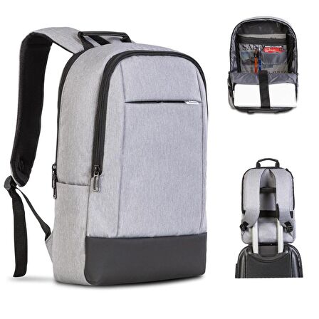 Classone BP-TW1503 TwinColor 15.6"Notebook Çantası Gri
