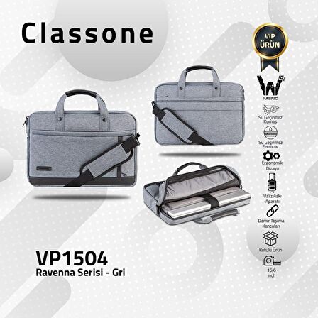 Classone Ravenna 15.6" VP1504 Çanta -Gri