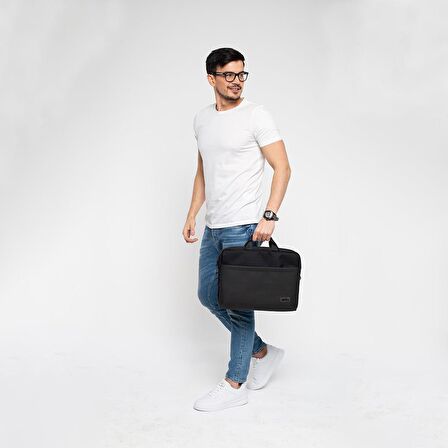 Mila ML-T100 Business 15.6"Su Geçirmez Kumaş Fermuar Laptop Notebook Çantası