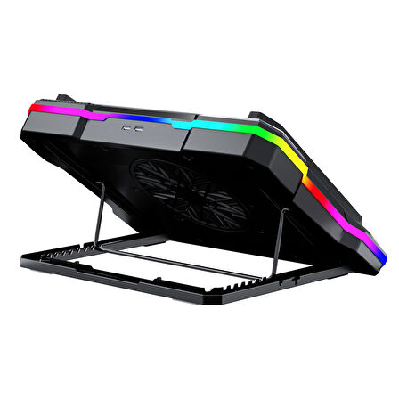 Classone GT100 Telefon Tutuculu 10 RGB Işıklı Gaming Oyuncu Laptop Soğutucu