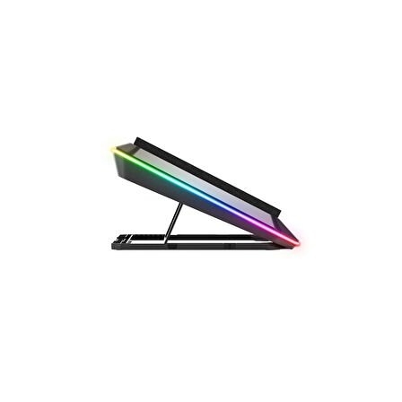 Classone Gaming GT200 Laptop Soğutucu Notebook Stand,10 RGB ışık kontrolü , 15.6 -17 inch , Hız kontrolü , 2 Büyük fan ,Telefon standı, 2 USB