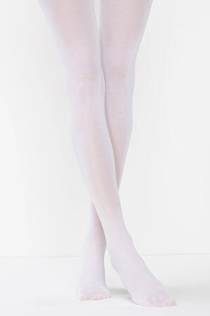 Beyaz Koton Külotlu Çorap