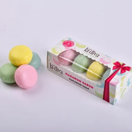 La Diva 4'lü Makaron Sabun - Renkli